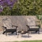 Flash Furniture SLT Gray Adirondack Chairs with Cream Cushions, 2PK 2-JJ-C14501-CSNCR-SLT-GG - alternate 1